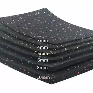 Offre Spéciale bonne qualité tapis de sol de gymnastique revêtement de sol en caoutchouc avec brillant coloré sol de gymnastique Fitness tapis en caoutchouc noir