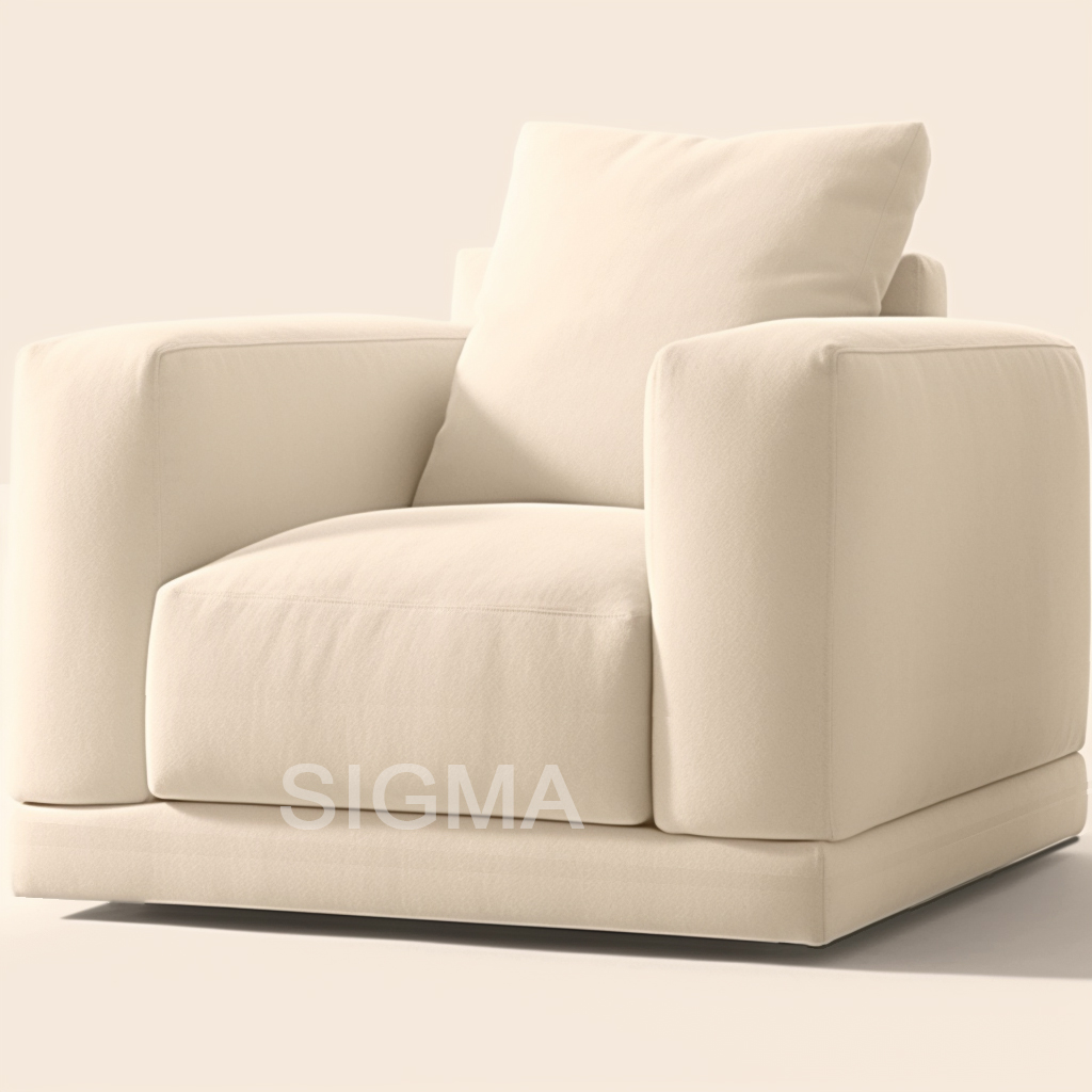 High-end Luxury armsofa home furniture indoor living room sofa wood frame single sofa with cushion