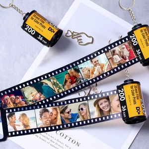 <span class=keywords><strong>Porte</strong></span>-clés personnalisé GIFTSDIY en forme de bobine de <span class=keywords><strong>pellicule</strong></span> <span class=keywords><strong>photo</strong></span> avec album et motif de bande de <span class=keywords><strong>pellicule</strong></span> - Product Image 6