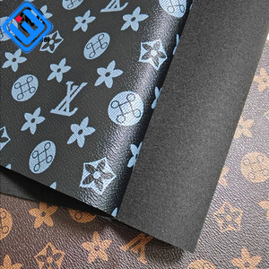 Wholesale Custom Western Block Print Waterproof Quick-Dry Soft Designer PVC PU <strong>Leather</strong> Fabric <strong>Sheets</strong> for Bag Table Furniture - Product Image 5