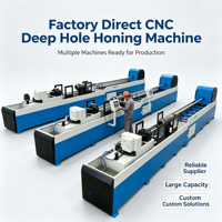 Machine de rodage CNC à commande PLC pour trous profonds, machine de rodage interne pour tubes longs pour la fabrication de vérins hydrauliques
