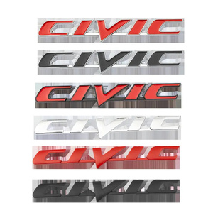 Emblèmes de voiture en métal, badges, autocollants pour le coffre arrière et la carrosserie pour <span class=keywords><strong>Honda</strong></span> Civic - Product Image 2
