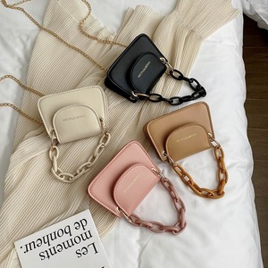 Luxury Mini Crossbody Bag for Ladies Faux Leather Simple Jelly Bag Chain Strap Fashionable Daily Life Tote Bag Promotional