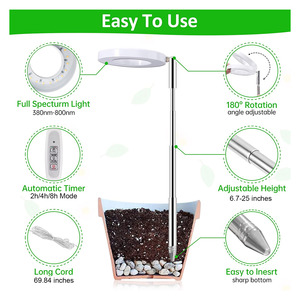 Lampe de <span class=keywords><strong>culture</strong></span> <span class=keywords><strong>LED</strong></span> pour plantes avec minuterie et variateur d'intensité, esthétique et pratique, pour <span class=keywords><strong>culture</strong></span> intérieure, plantation de fleurs, <span class=keywords><strong>culture</strong></span> de tissus - Product Image 2