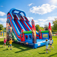 Château gonflable pour enfants avec toboggan, trampoline commercial, location pour fête d'anniversaire en plein air, vente
