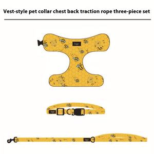 कस्टम छोटे मध्यम कुत्ते का उपयोग करने वाली बनियान-शैली के पालतू हार्नेस लेश, फैशन बंद बटन पेंड पॉलिएस्टर ओम पालतू जानवरों की आपूर्ति - Product Image 3