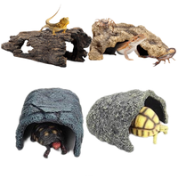 Ama-zon Offre Spéciale Cacher Cave Terrarium Cachette Reptile Accessoires Cave Pour Reptile Hamster Serpent Lézard Tortue Tortue