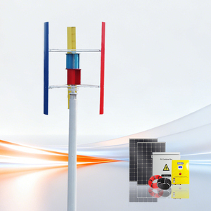 เครื่องกำเนิดไฟฟ้าพลังงานลมแบบแกนตั้งสามเฟส 5KW 10KW 20KW พร้อมใบพัดแก้ว/หินบะซอลต์ ควบคุมด้วยระบบควบคุมการผลิตไฟฟ้า  แรงดันขาออก 96V-380V กำลังไฟ 5000W 10K - Product Image 1