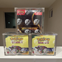 Boîte de protection en acrylique avec couvercle magnétique pour booster pack 99% UV, boîte de protection Etb, boîte de collection de boosters, boîte de rangement