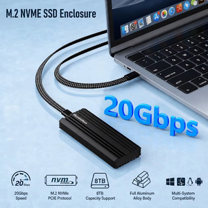 2230 2242 2260 2280 M.2 NVME固态硬盘外壳USB 3.2 Gen 2至PCI-E M.2固态硬盘外壳NVME外壳铝制usb-c NVME固态硬盘外壳 - Product Image 1