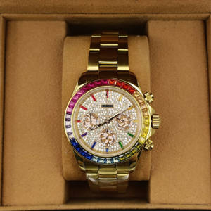 นาฬิกาควอตซ์ VK63 รุ่นใหม่สุดหรูสำหรับนักธุรกิจ มาพร้อมหน้าปัดและตัวเรือนประดับเพชร - Product Image 3