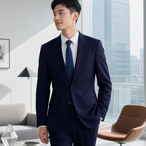 Business Suits Men's Formal Wear Polyester Worsted <b>Work</b> Uniform Autumn Style - Product Image 4