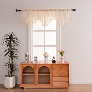 2025 nouveau produit <span class=keywords><strong>rideau</strong></span> accessoires maison décorative <span class=keywords><strong>triangulaire</strong></span> Vintage motif 100% Polyester fenêtre rideaux - Product Image 2