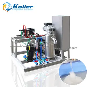 Koller-máquina de hielo de pulpa para pescado, mariscos y agua de mar, recipiente de 1 tonelada para barco de pesca