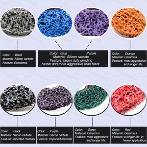Bande abrasive violette de 5 pouces et disque propre disque de coupe 125 disque de décapage de peinture bleu avec support en fibre de verre pour le meulage de la rouille - Product Image 6