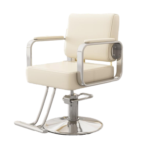 Silla de Barbero Multifuncional Moderna de Metal, Hierro y Cuero - Muebles para Barbería con Bomba Hidráulica Ajustable en Altura Súper Cómoda - Product Image 2