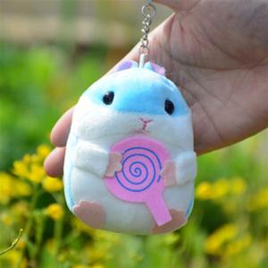 Dessin animé mignon petit Hamster poupée peluche jouets Hamste peluche porte-clés grosse souris pendentif hamster porte-clés sac à main charme - Product Image 2