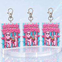 Porte-clés Llama en gros : « Fini les drames » – Breloque en acrylique, cadeau humoristique animalier, vente en gros