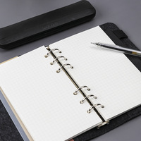 Carnet de notes A4 A5 A6 A7 B5 à 6 anneaux, pages rechargeables, papier blanc, cadeau
