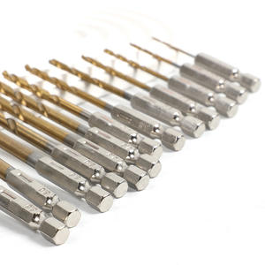 ชุดดอกสว่านไฟฟ้าเหล็กความเร็วสูง 13 ชิ้น ชุดดอกสว่านเคลือบไทเทเนียมสำหรับเจาะไม้ พลาสติก และไทเทเนียม - Product Image 3