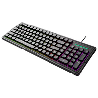 Teclado Mecánico para Juegos con Cable USB Tipo-C, Retroiluminación LED, Nuevo, Tamaño Completo, Ambidiestro, Plug&Play, para Oficina y Estudio