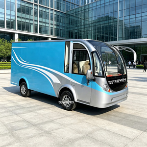 Cómodo autobús eléctrico utilitario de 2 plazas con diseño de compartimento grande cerrado, adecuado para el transporte de mercancías en la ciudad. - Product Image 1