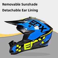 Casco Todoterreno Integral Más Vendido, Casco de Motocross ABS para Motociclistas, Casco de Carreras Todoterreno Duradero y Cómodo