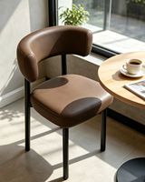 Chaise de salle à manger de luxe ergonomique et confortable avec dossier de soutien en mousse haute densité, personnalisable, style moderne et contemporain, vente chaude