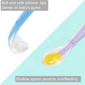 Cuchara de Silicona Libre de BPA para Bebés, Cuchara de Silicona para Alimentación de Bebés con Punta Suave - Product Image 4