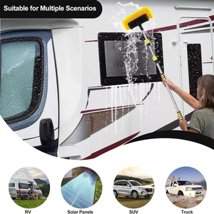 Automatic Telescopic Long Rod Water Spray <b>Brush</b> Car Windshield <b>Window</b> Glass Cleaner ABS Material Washing Tool - Product Image 5