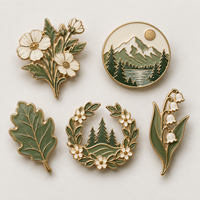 Broches botaniques personnalisées en émail pour clubs de jardinage, événements naturels, cadeaux floraux et collectionneurs