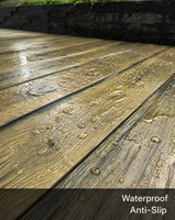 Planches de terrasse en composite PU 3D gaufré, grain de bois réaliste, faible entretien, pour balcon, terrasse, jardin