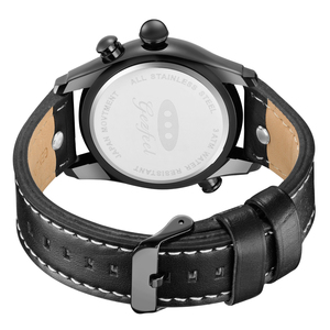 Montre pour homme, mouvement à quartz japonais, bracelet en cuir véritable, prix de gros, montre-bracelet décontractée et tendance pour homme - Product Image 4