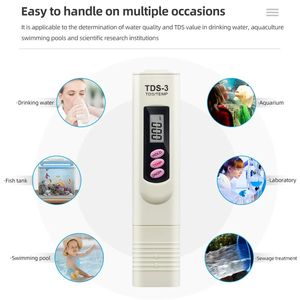 Testeur de qualité de l'eau Gemc, plage de mesure 0-9990 ppm, mètre numérique TDS EC Temp, mètre numérique pH TDS EC, testeur d'eau numérique - Product Image 1