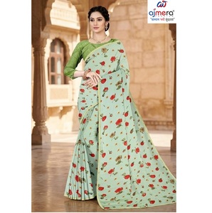 Saris de Algodón de Diseño Moderno para Mujer, Cómodos, Lujosos, Elegantes, con Protección Solar, de Secado Rápido, para Oficina, Casual, Fiestas y Eventos - Product Image 5