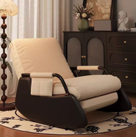 Fauteuil à bascule et chaise longue tendance, chaise de relaxation minimaliste moderne, pour le salon ou le balcon