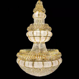 천장 펜던트 조명 새로운 디자인 실내 장식 LED 조명 호텔 빌라 몰 계단 럭셔리 사용자 정의 링 크리스탈 샹들리에 - Product Image 2