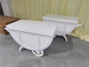 Carrito de dulces de postre blanco, decoración para fiesta de boda, venta al por mayor - Product Image 4