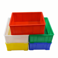 Boîte de retournement en plastique solide, empilable, recyclable, boîtes de rangement, bacs, caisse logistique en HDPE