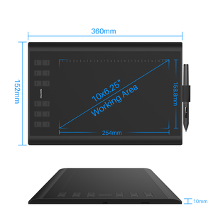 Nuovo Monitor Professionale per <span class=keywords><strong>Disegno</strong></span> 1060plus, 8192 Livelli, Penna Senza Batteria, Display Grafico Digitale USB, Tavoletta Grafica - Product Image 6