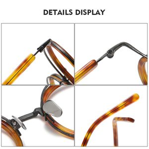 F85676 Cổ Phiếu Sẵn Sàng Unisex Cổ Điển Titan & Acetate Kết Hợp Kính Quang Học Khung Độc Đáo Vòng Cảnh Tượng Khung Bán Buôn - Product Image 4