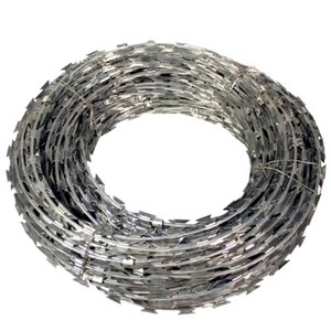 Galvanized Steel Barbed <b>Wire</b> Mesh Safety Anti-climbing <b>Net</b> BTO-16 Double Helix Blade Roller Cage for Prison Fence Protection - Product Image 1