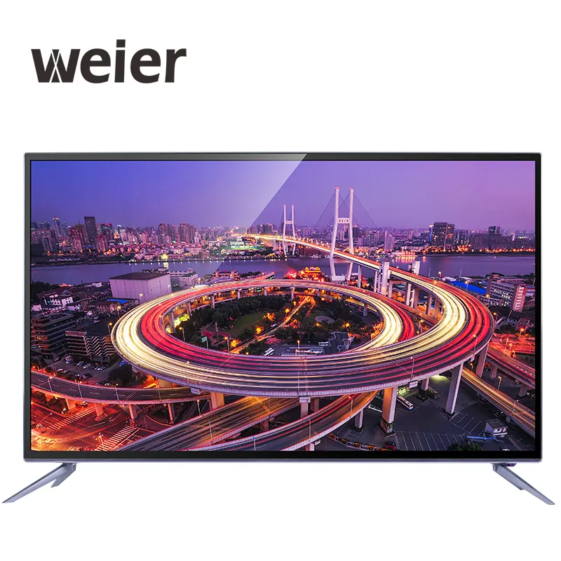 Weier Borde de aluminio fabricante de OEM barato 32 39 40 43 50 55 pulgadas 4K smart Android televisión HD 1080P SKD