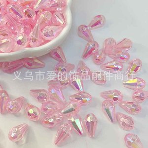Perles acryliques en forme de goutte d'eau 9x13mm couleur AB transparentes pour la fabrication de bijoux, perles en vrac, origine Yiwu - Product Image 3
