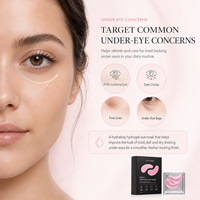 Patchs pour les yeux au peptide PDRN de marque privée, anti-âge, blanchissants, éclaircissants, raffermissants, liftants, hydratants, masque pour le contour des yeux, 10 paires en vrac