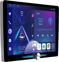 Nouveautés : Lecteur GPS de voiture 9 pouces avec écran partagé, aide au recul, DSP, éclairage d'ambiance RGB pour tableau de bord, amplificateur, garantie 1 an