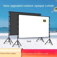 100 120 150 pouces HD Double face plancher extérieur Style 3D 16:9 écran de Projection Portable noir blanc Projection Projection