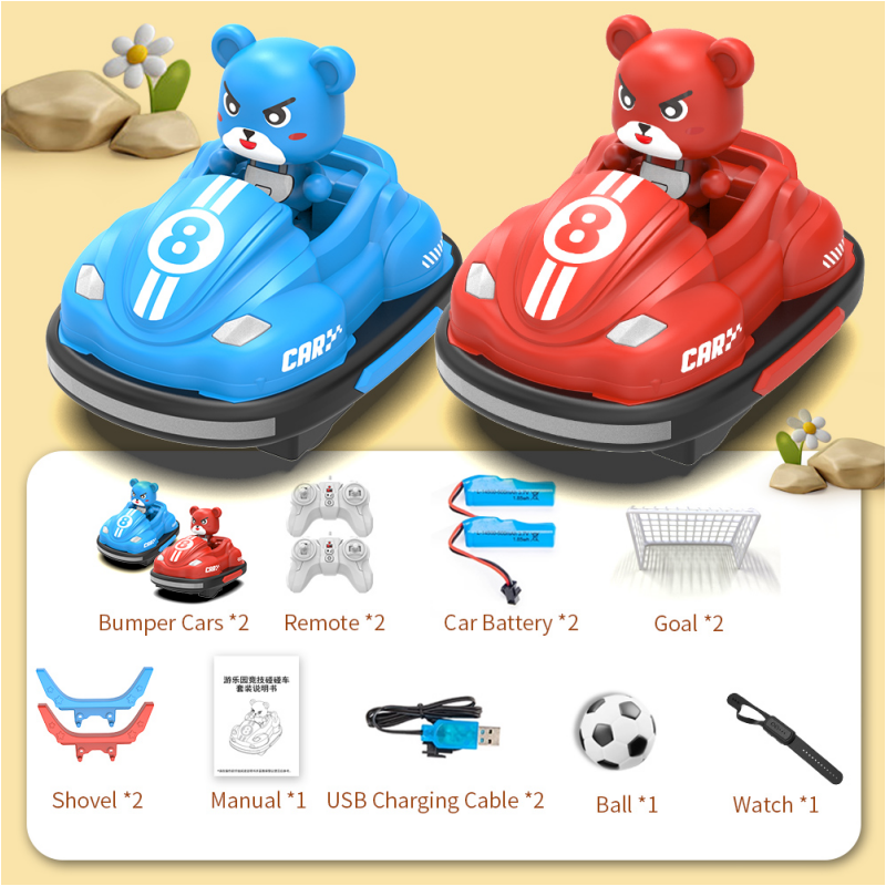 JJRC Q195 Remote Control Road Rage Bumper Car Game Rc Two Player Speed  Battle Rc Bumper Cars Toy Remote Control Ejector Set