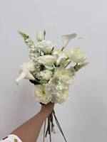 Bouquet de mariée artificiel fait main Anthurium Orchidée Renoncule Hortensia Fleur de main pour mariée Décoration événementielle photographie