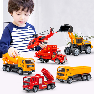 New Design 6PCS and 15PCS <strong>Engineering</strong> Diecast Alloy Car <strong>Model</strong> Car Toy <strong>Simulation</strong> Crane Mixer Friction Toy Vehicle - Product Image 2